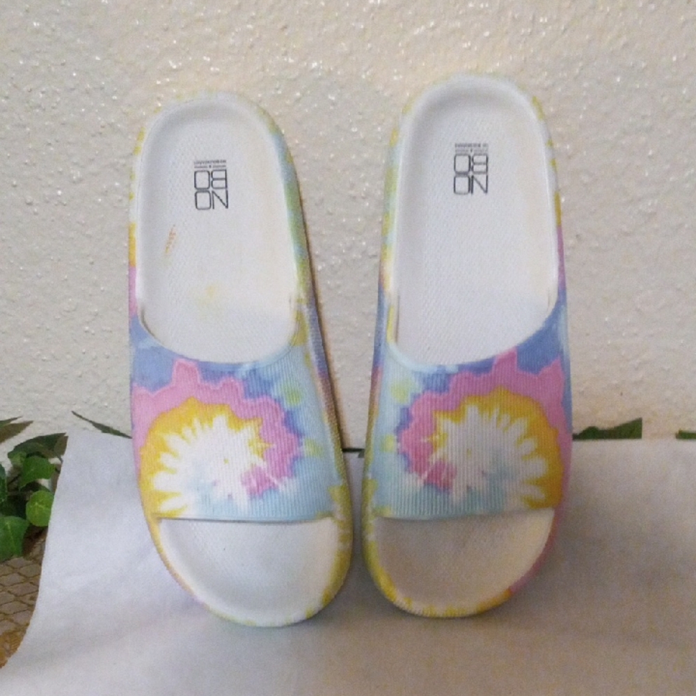 Women Colorful Slide Sandals size 10